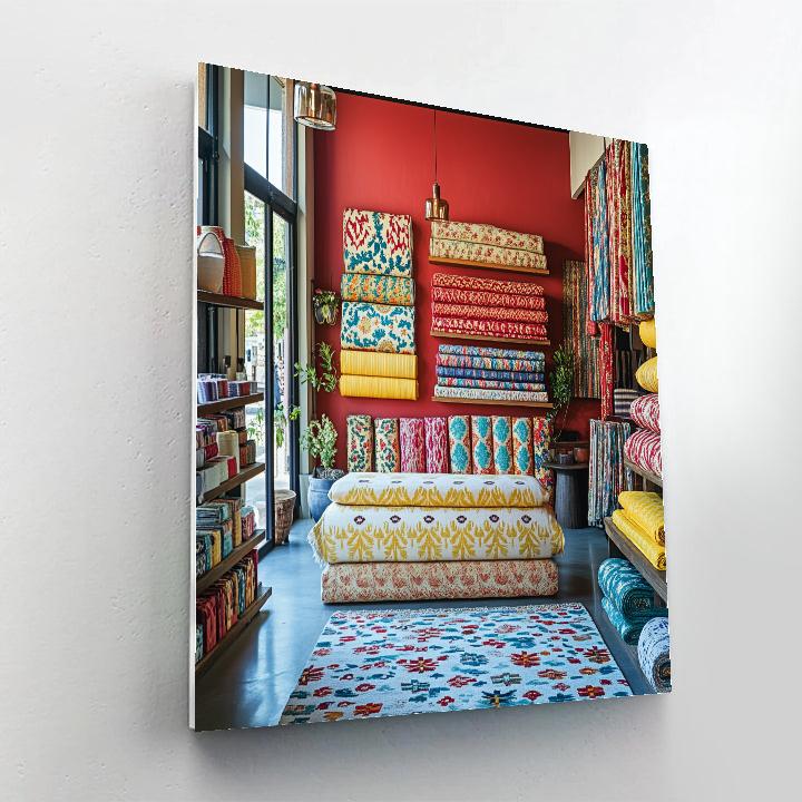 Henri Matisse Inspired Sunlit Textile Shop Paint by numbers art