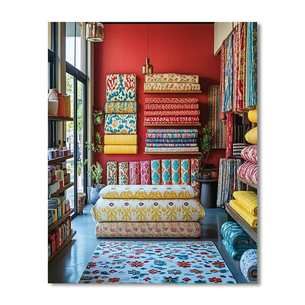 Henri Matisse Inspired Sunlit Textile Shop Paint by numbers art