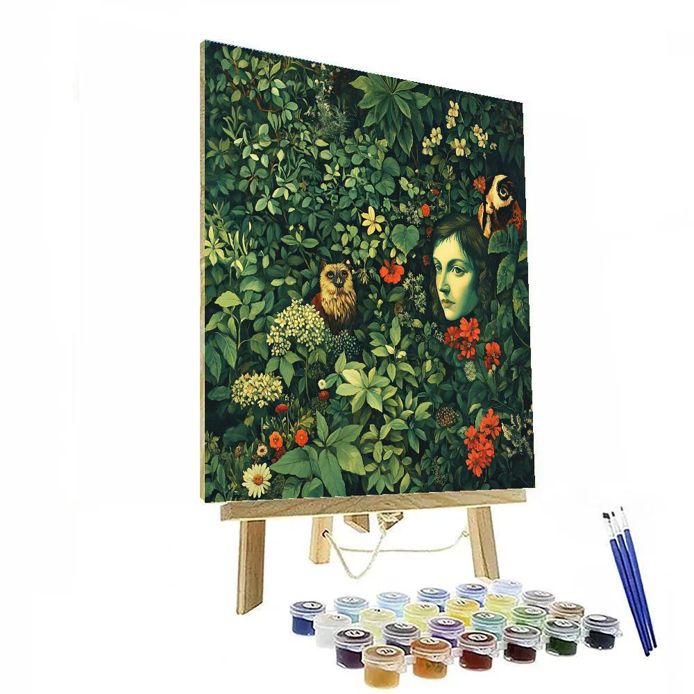 Frida Kahlo Inspired Childhood Memory Garden paint by number