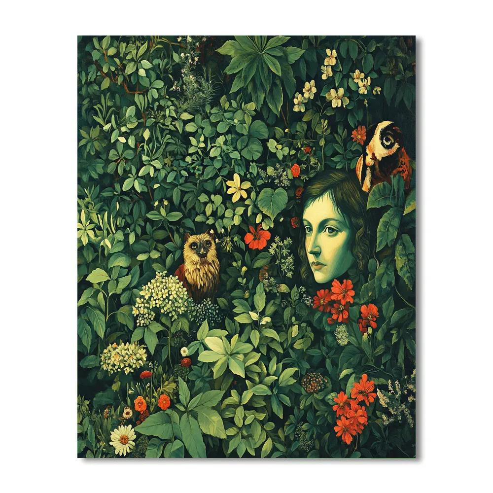 Frida Kahlo Inspired Childhood Memory Garden paint by number