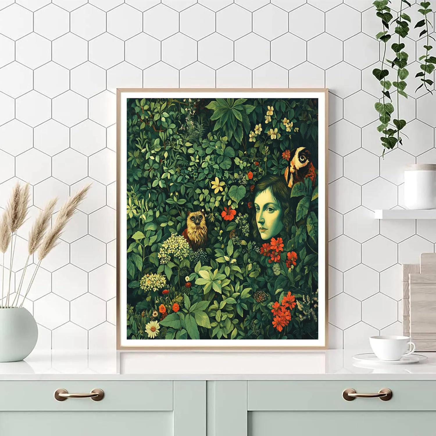 Frida Kahlo Inspired Childhood Memory Garden paint by number