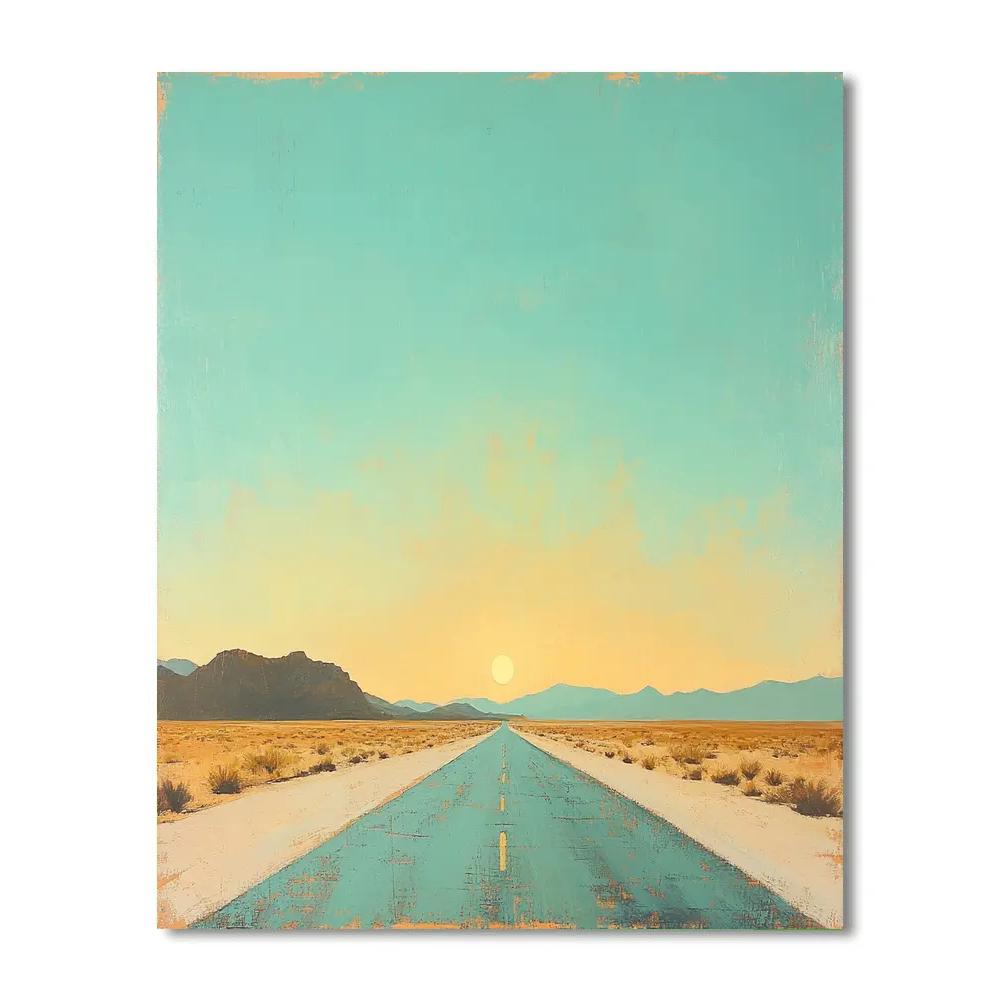 Georgia OKeeffe Inspired Desert Road Painting by numbers kit
