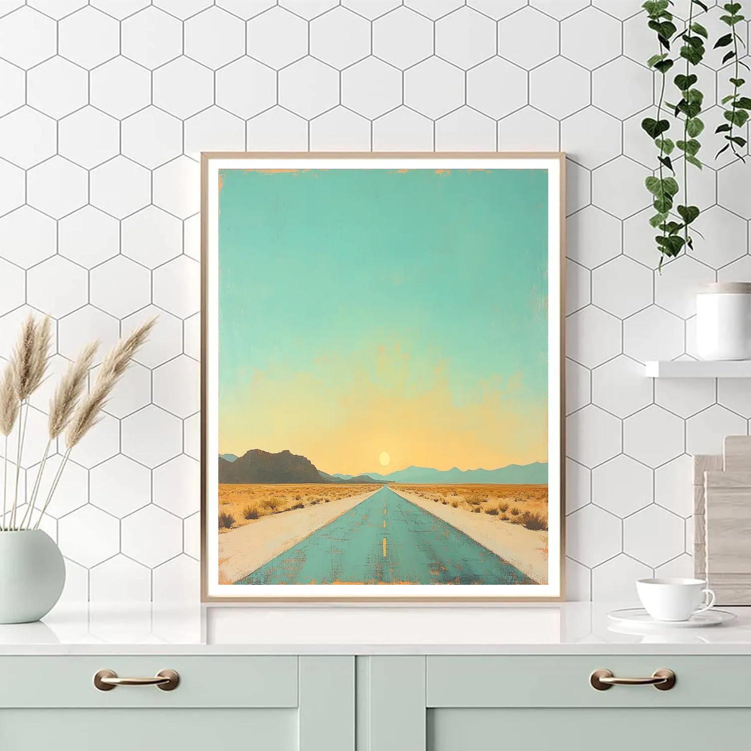 Georgia OKeeffe Inspired Desert Road Painting by numbers kit