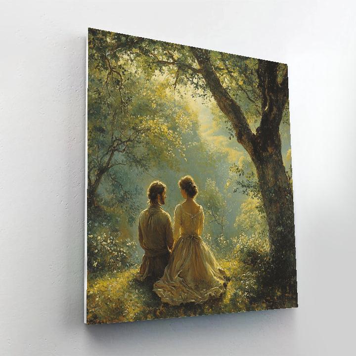 Giorgione Inspired Pastoral Lovers DIY paint by numbers