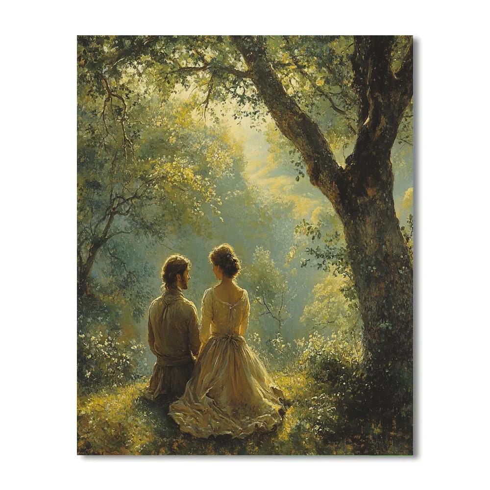 Giorgione Inspired Pastoral Lovers DIY paint by numbers