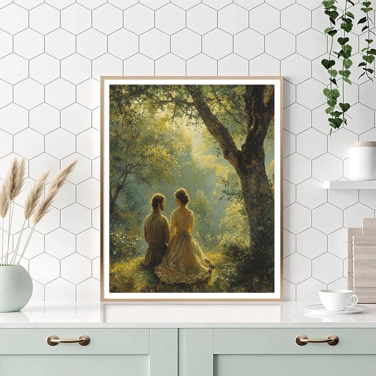 Giorgione Inspired Pastoral Lovers DIY paint by numbers
