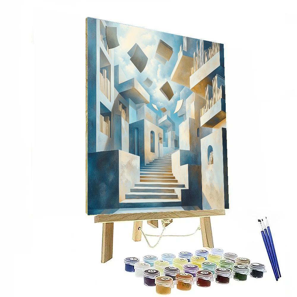 Salvador Dalí Inspired Floating Library painting number kit