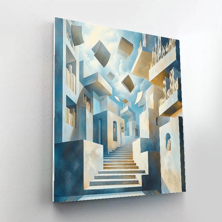Salvador Dalí Inspired Floating Library painting number kit