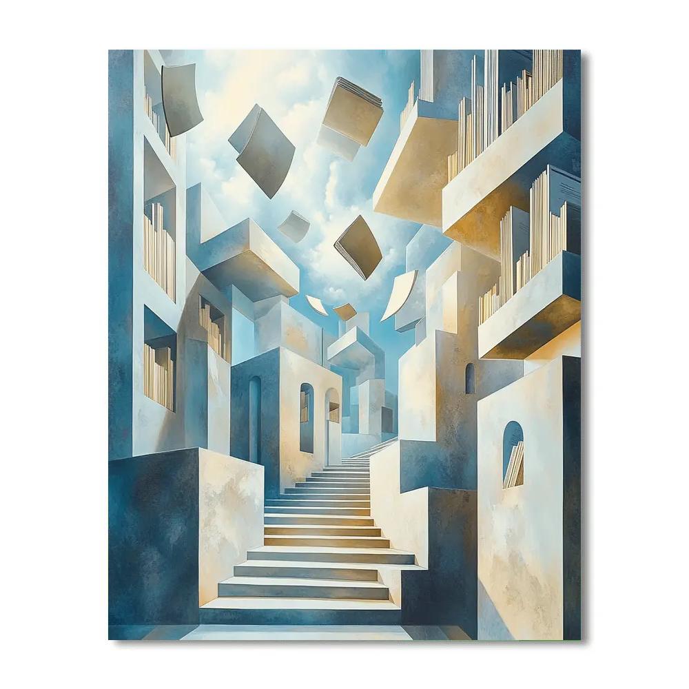 Salvador Dalí Inspired Floating Library painting number kit