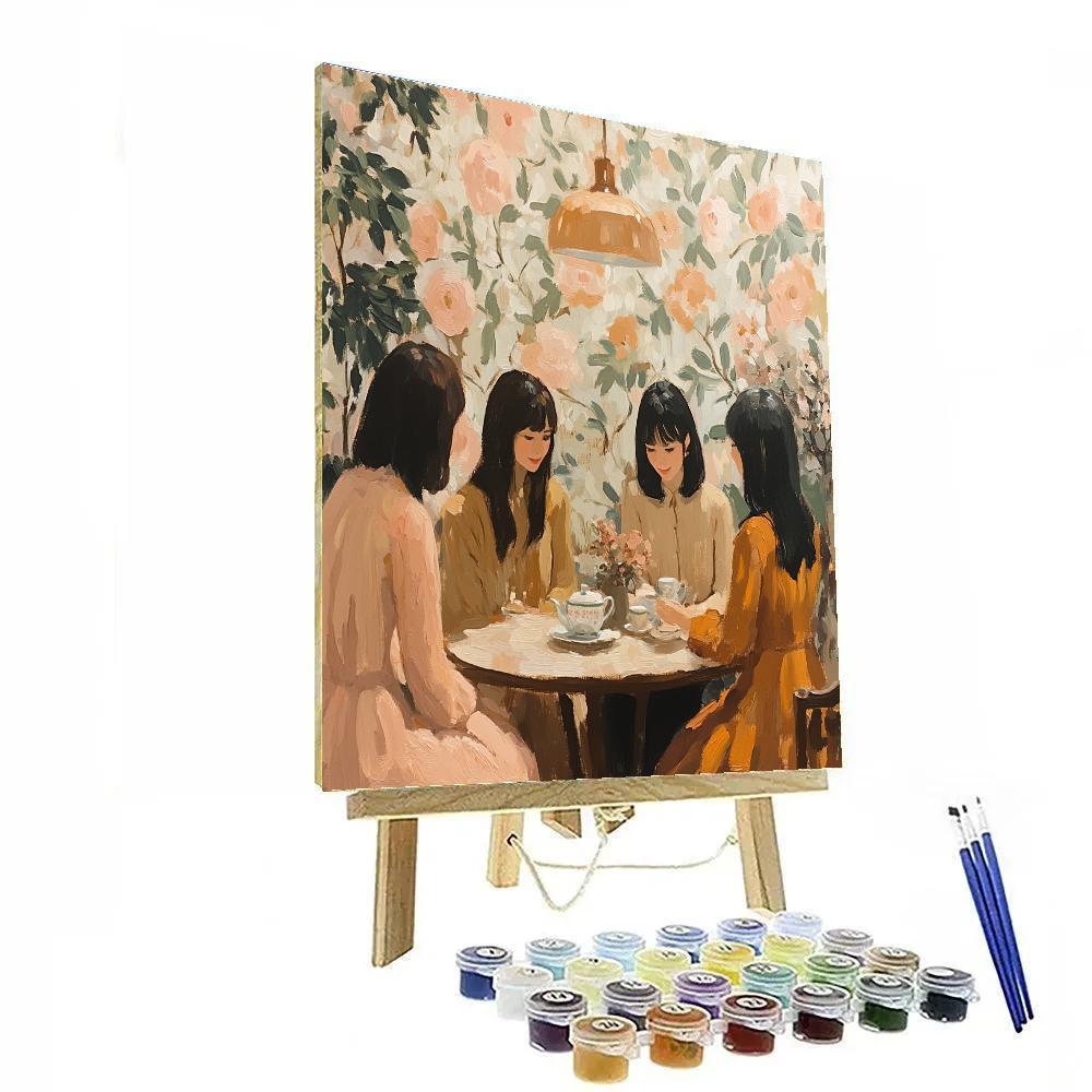 Édouard Vuillard Inspired Tea With Friends Number painting