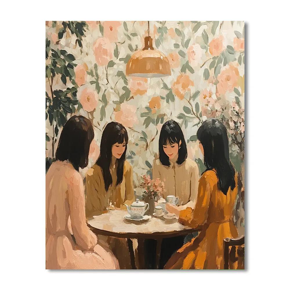 Édouard Vuillard Inspired Tea With Friends Number painting