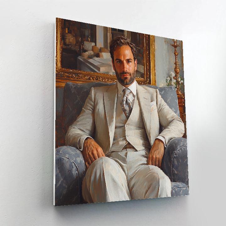 John Singer Sargent Inspired Prominent Architect DIY paint by numbers