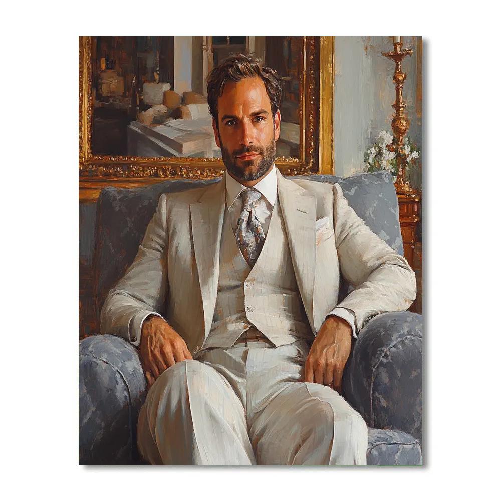 John Singer Sargent Inspired Prominent Architect DIY paint by numbers