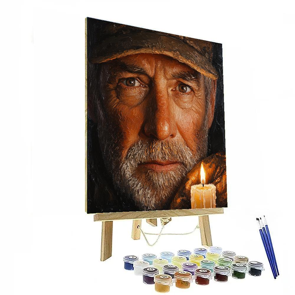 Rembrandt Inspired Old Sailor Portrait DIY paint by numbers