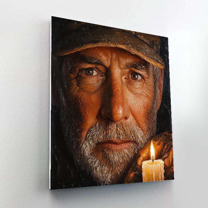 Rembrandt Inspired Old Sailor Portrait DIY paint by numbers