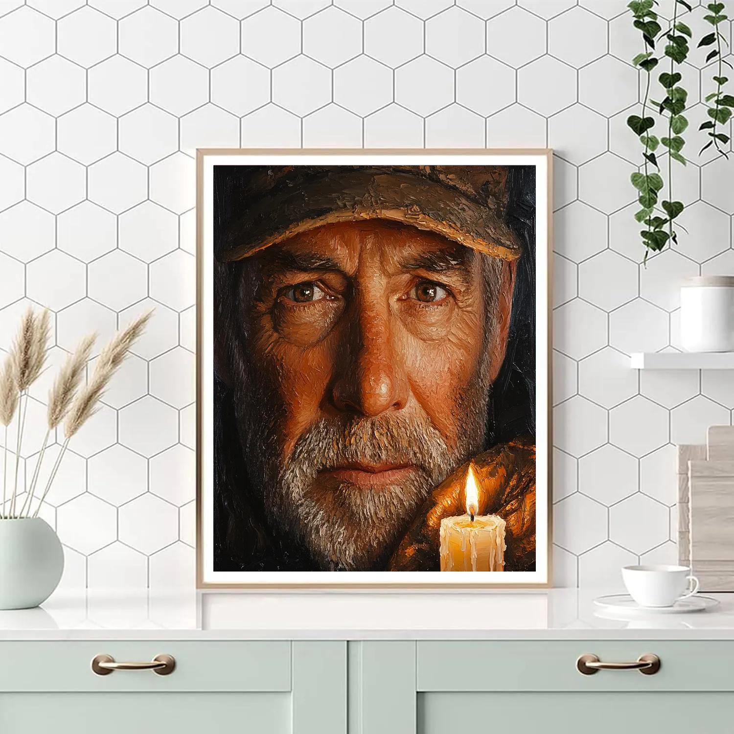Rembrandt Inspired Old Sailor Portrait DIY paint by numbers