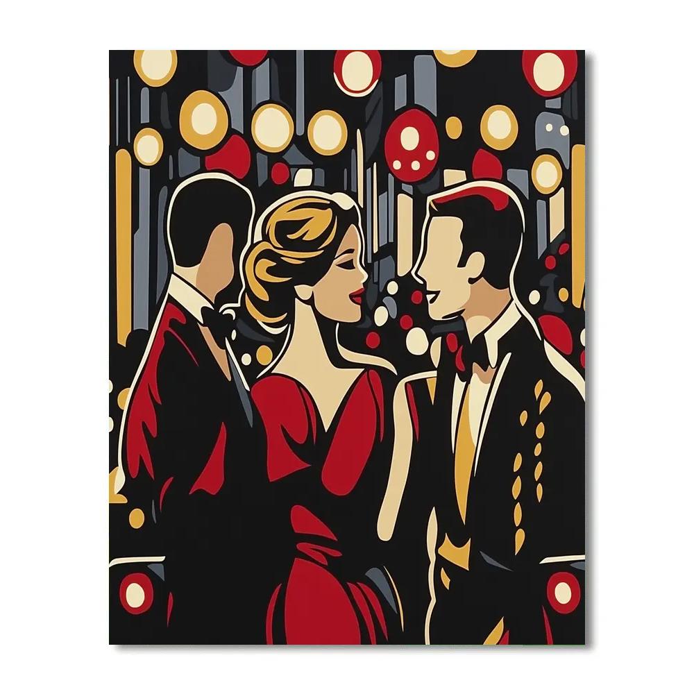 Henri De Toulouse-Lautrec Inspired Night Cabaret DIY paint by numbers