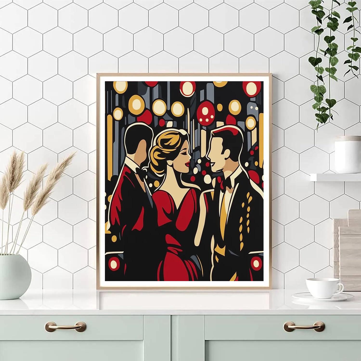 Henri De Toulouse-Lautrec Inspired Night Cabaret DIY paint by numbers