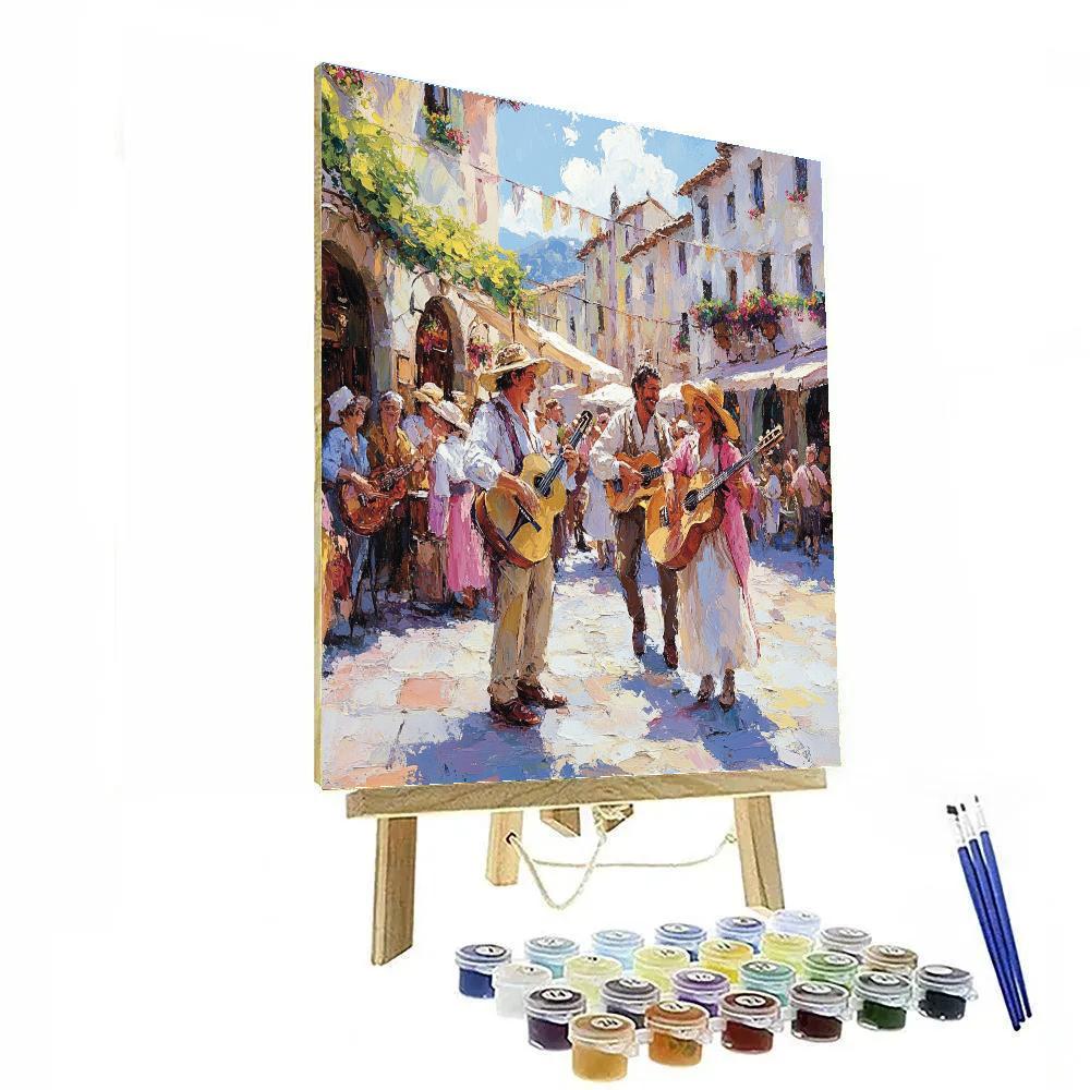 Pierre-Auguste Renoir Inspired Street Musicians Numbered painting kits