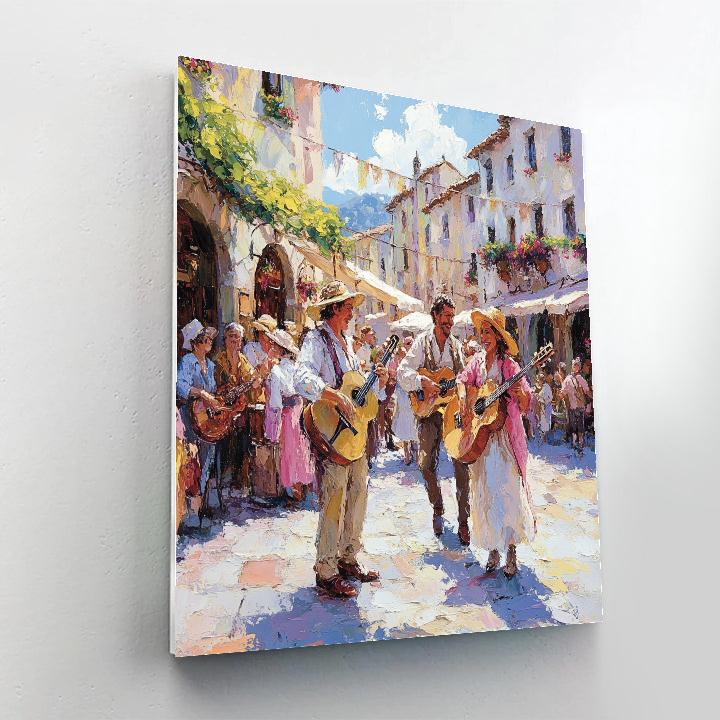 Pierre-Auguste Renoir Inspired Street Musicians Numbered painting kits