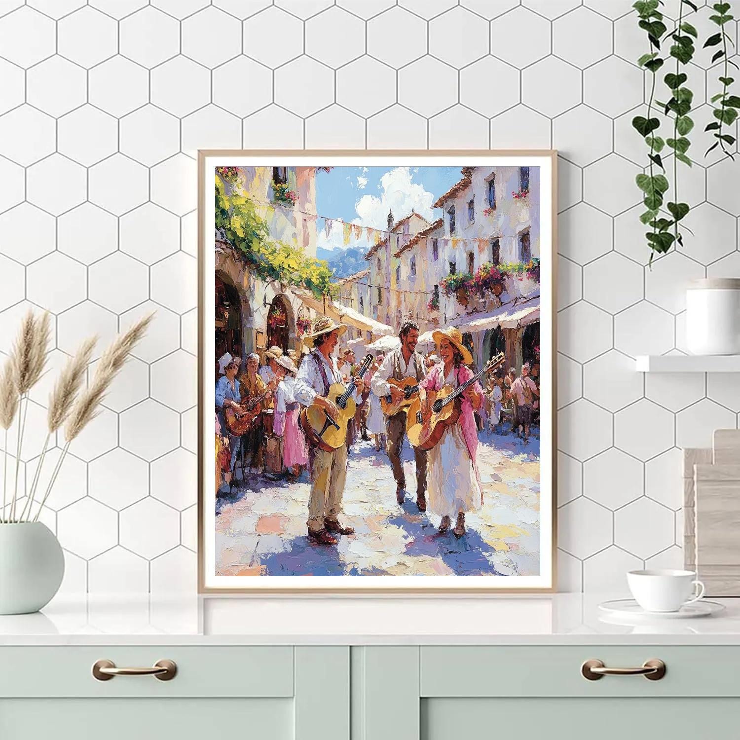 Pierre-Auguste Renoir Inspired Street Musicians Numbered painting kits