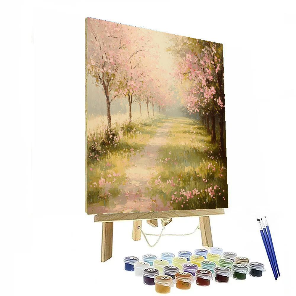 Claude Monet Inspired Apple Orchard In Blossom Painting by numbers kit