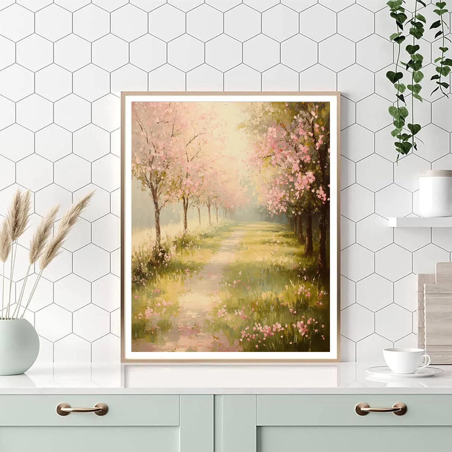 Claude Monet Inspired Apple Orchard In Blossom Painting by numbers kit