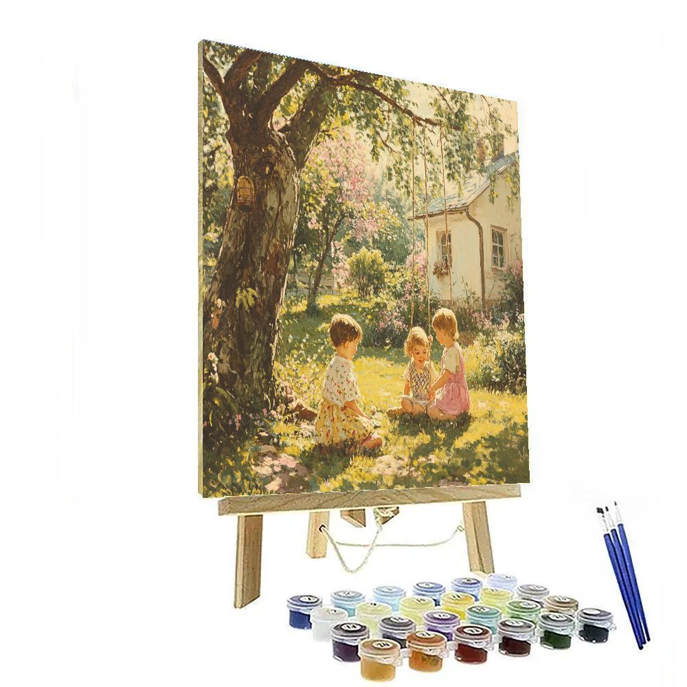 Mary Cassatt Inspired Garden Play Paint by numbers kits