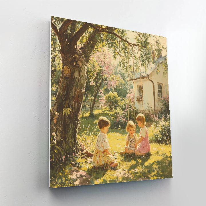 Mary Cassatt Inspired Garden Play Paint by numbers kits