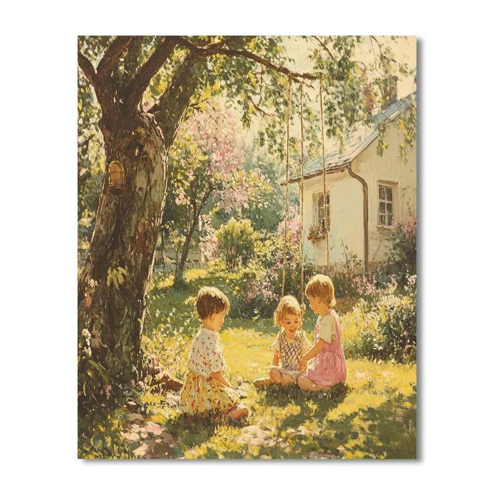 Mary Cassatt Inspired Garden Play Paint by numbers kits