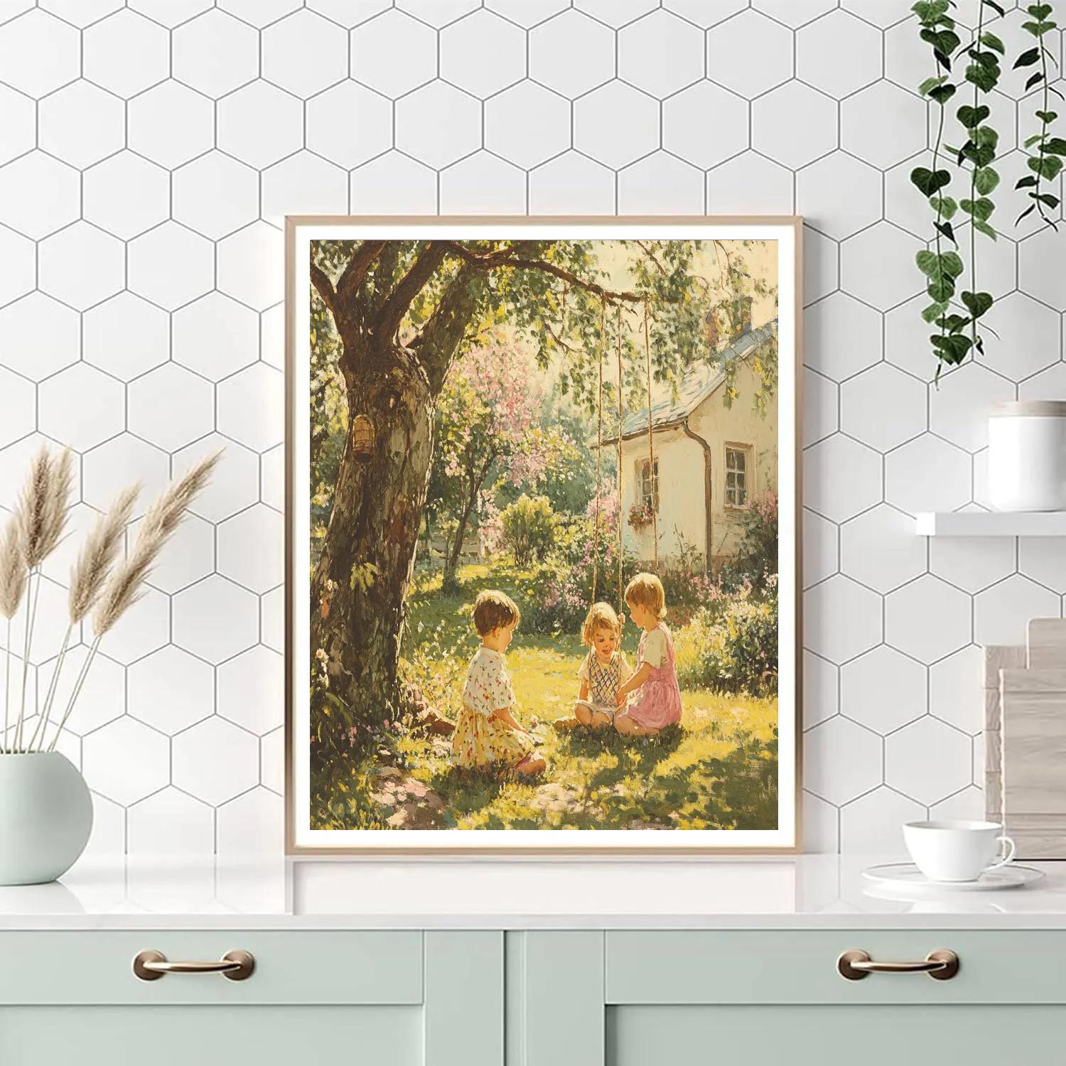 Mary Cassatt Inspired Garden Play Paint by numbers kits