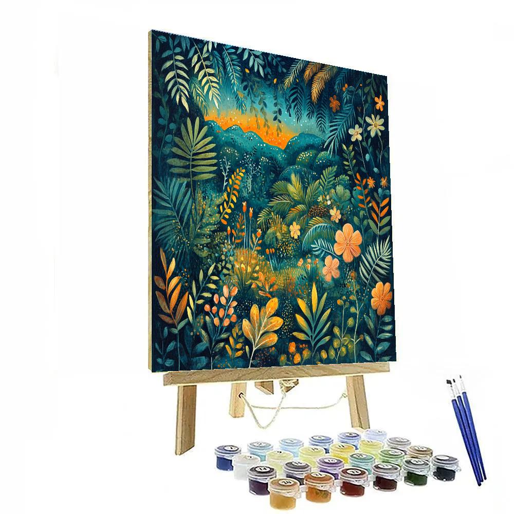 Henri Rousseau Inspired Jungle Parade Paint by numbers kits