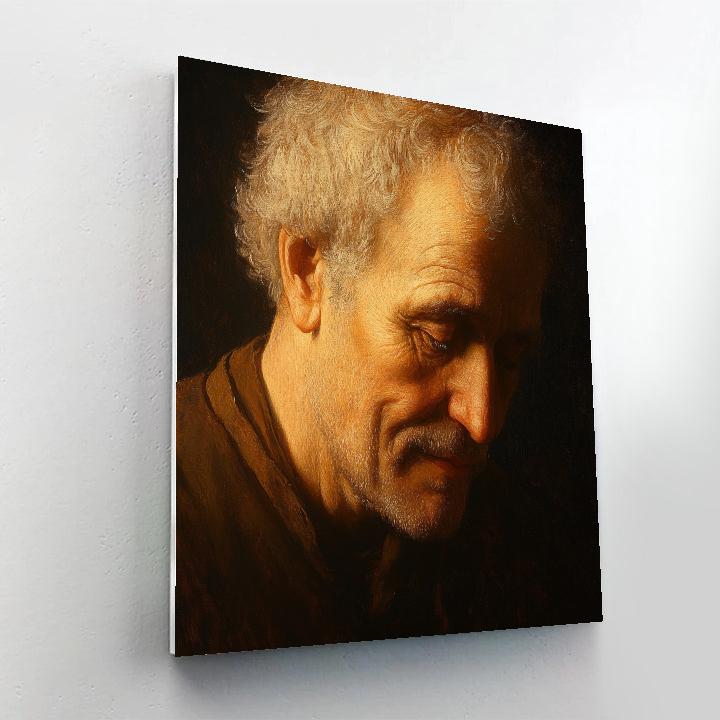 Rembrandt Inspired Intimate Portrait Of A Scholar Paint by numbers art