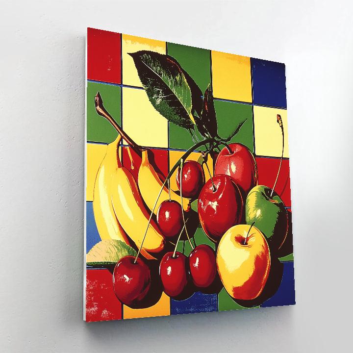 Andy Warhol Inspired Pop Art Fruit Fiesta paint by number