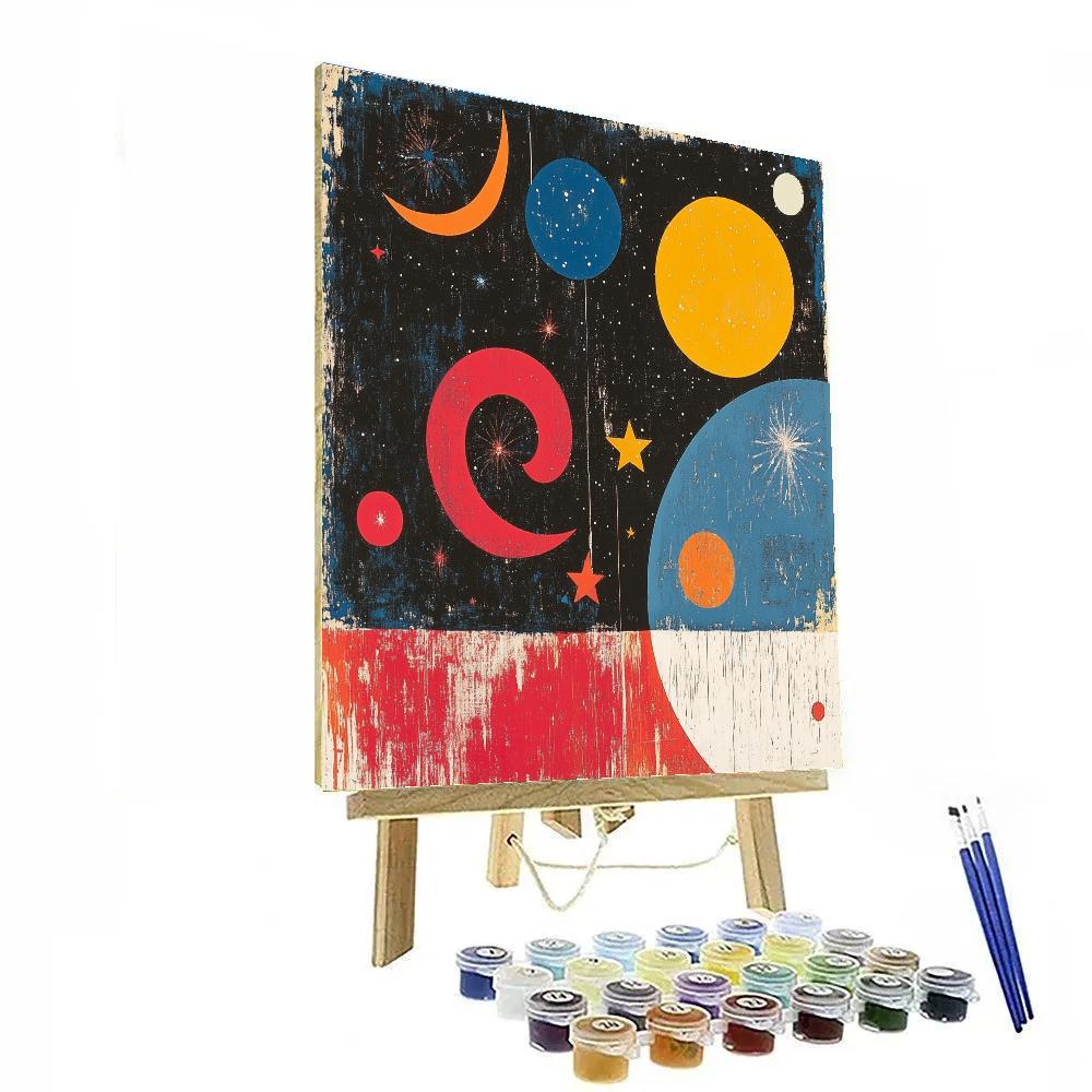 Joan Miró Inspired Cosmic Dance Of Planets DIY paint by numbers