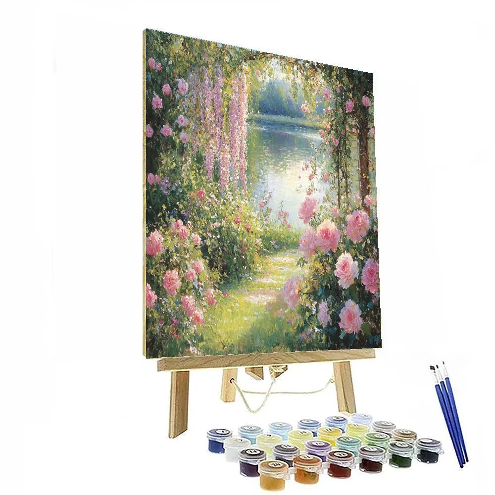 Monet Inspired Serene Garden paint by color