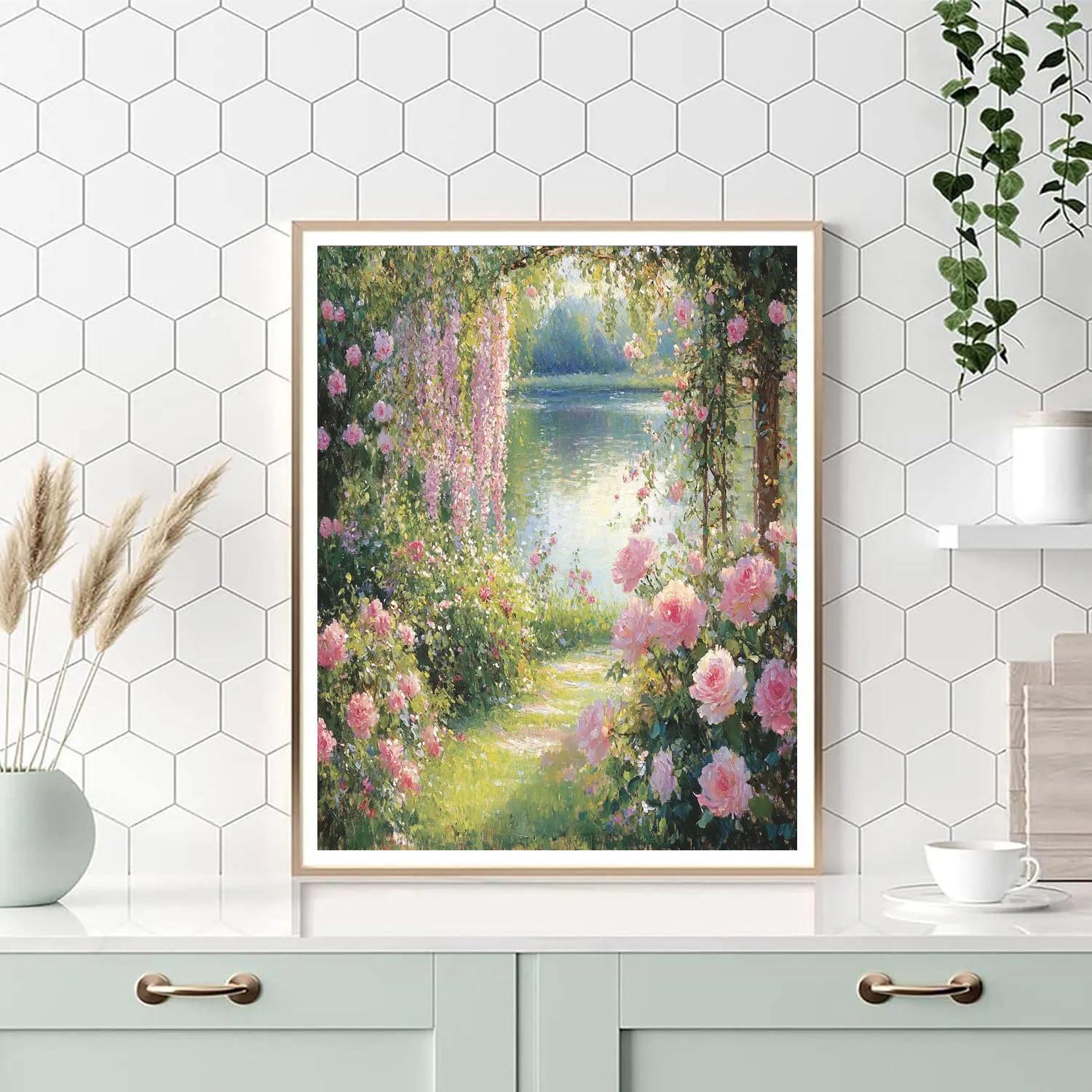 Monet Inspired Serene Garden paint by color