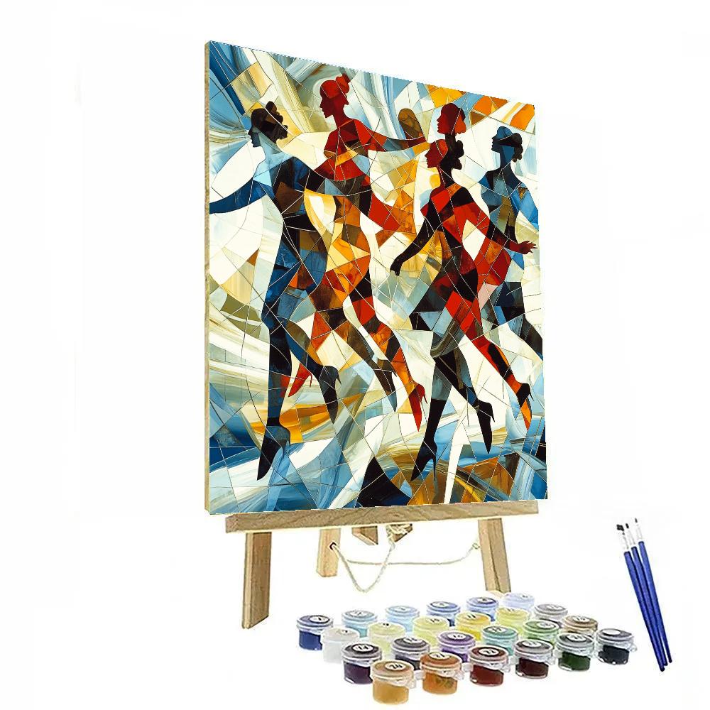 Picasso Inspired Abstract Dancers paint by number