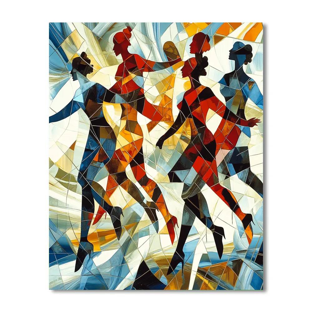 Picasso Inspired Abstract Dancers paint by number