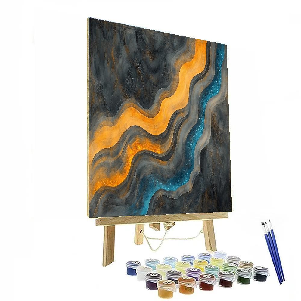 Edgar Degas Inspired Fossilized Aurora DIY paint by numbers