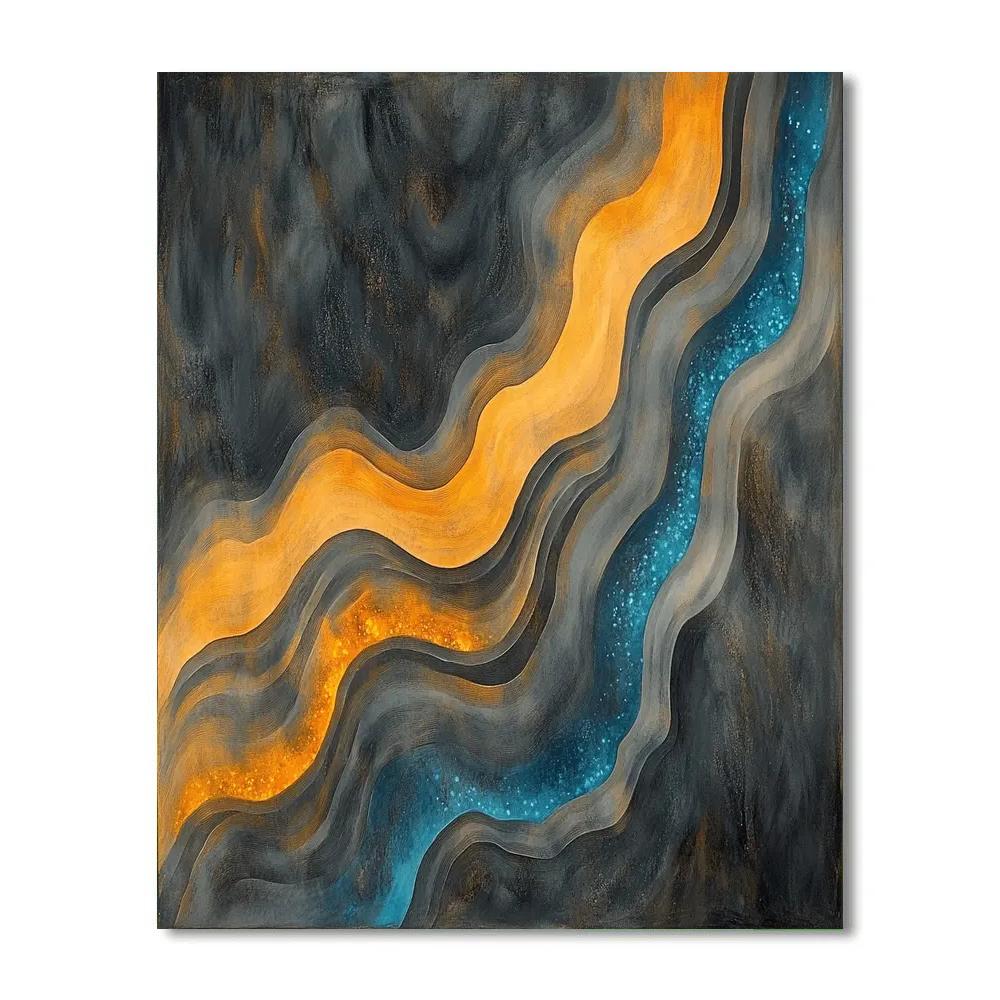 Edgar Degas Inspired Fossilized Aurora DIY paint by numbers