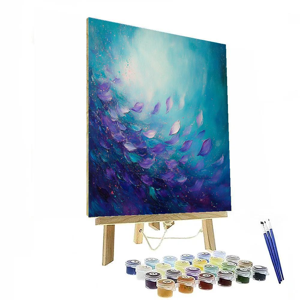 Edgar Degas Inspired Falling Petals Galaxy Paint by numbers art