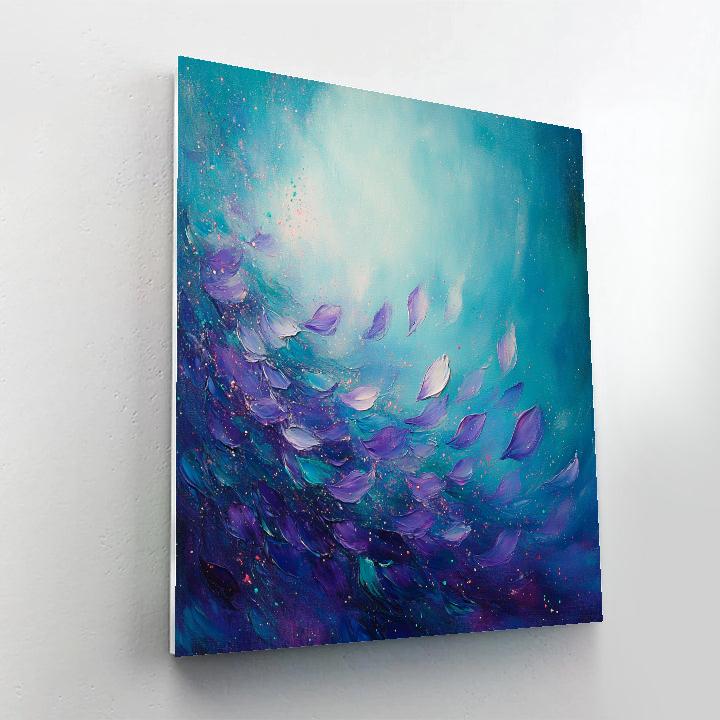 Edgar Degas Inspired Falling Petals Galaxy Paint by numbers art