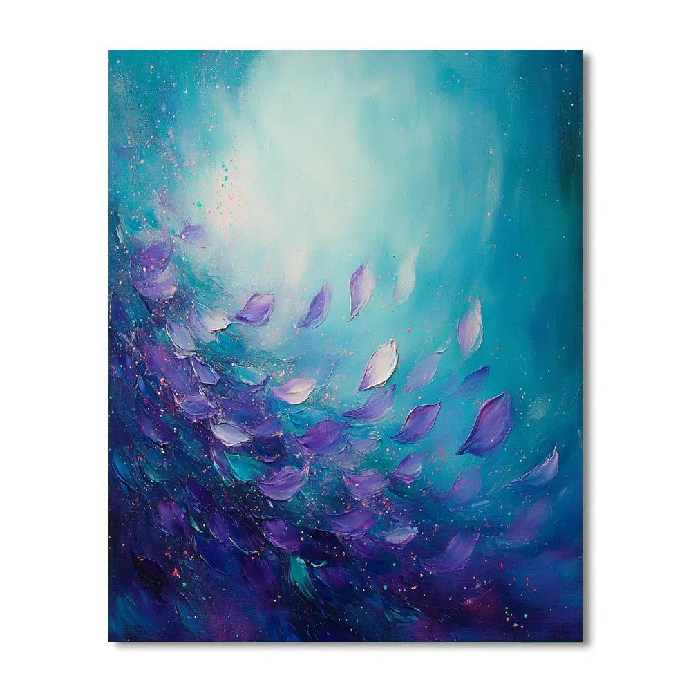 Edgar Degas Inspired Falling Petals Galaxy Paint by numbers art