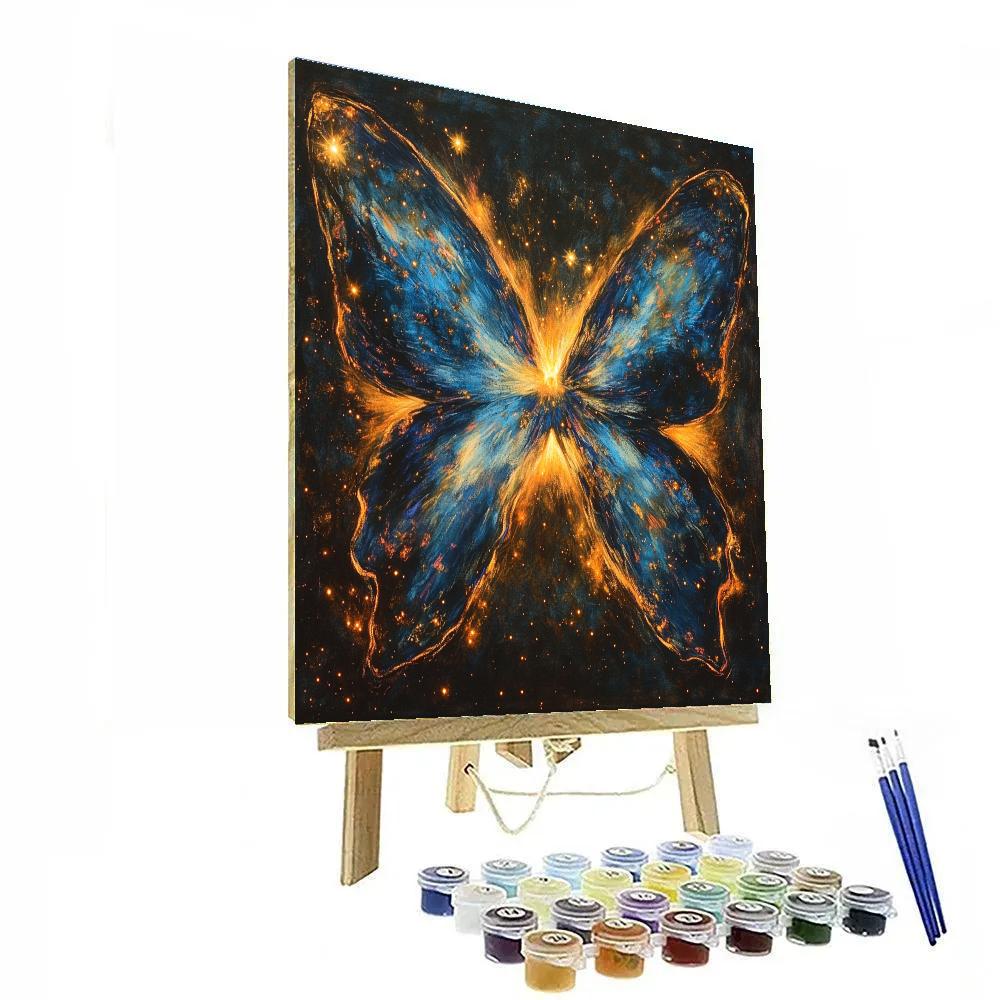 Edgar Degas Inspired Butterfly Nebula paint by numbers