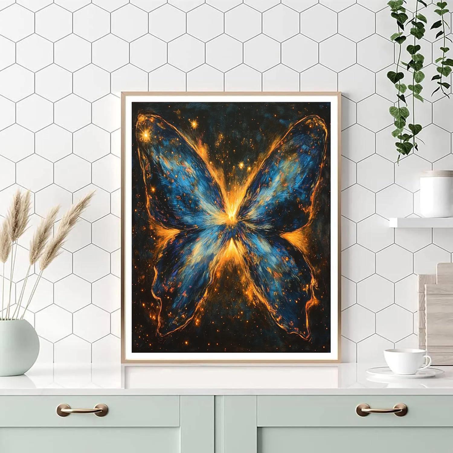 Edgar Degas Inspired Butterfly Nebula paint by numbers