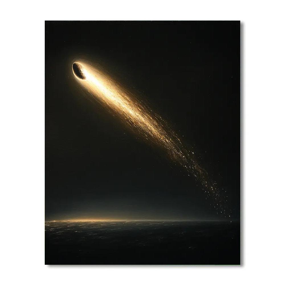 Caravaggio Inspired Celestial Comet paint by numbers