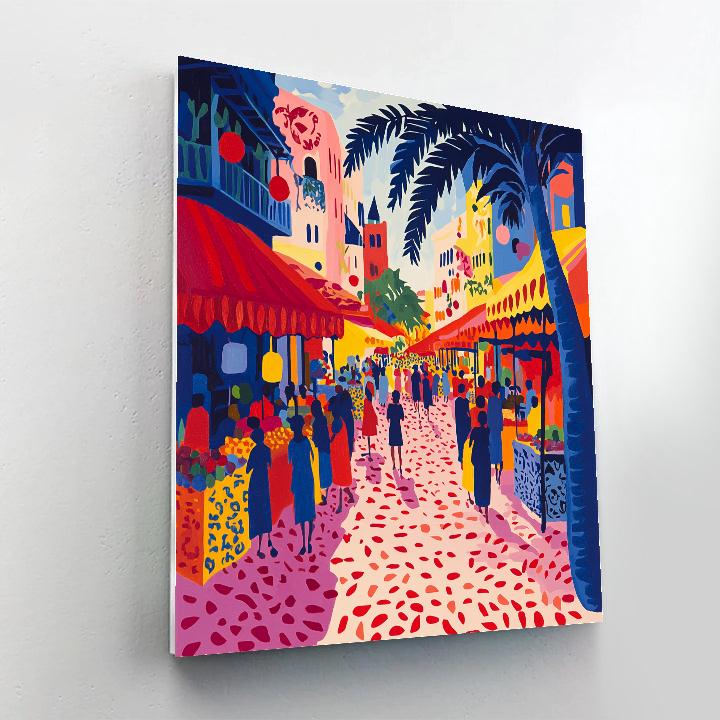 Matisse Inspired Colorful Market paint by number