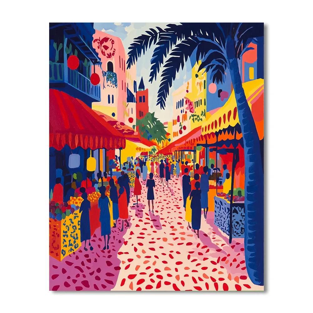 Matisse Inspired Colorful Market paint by number