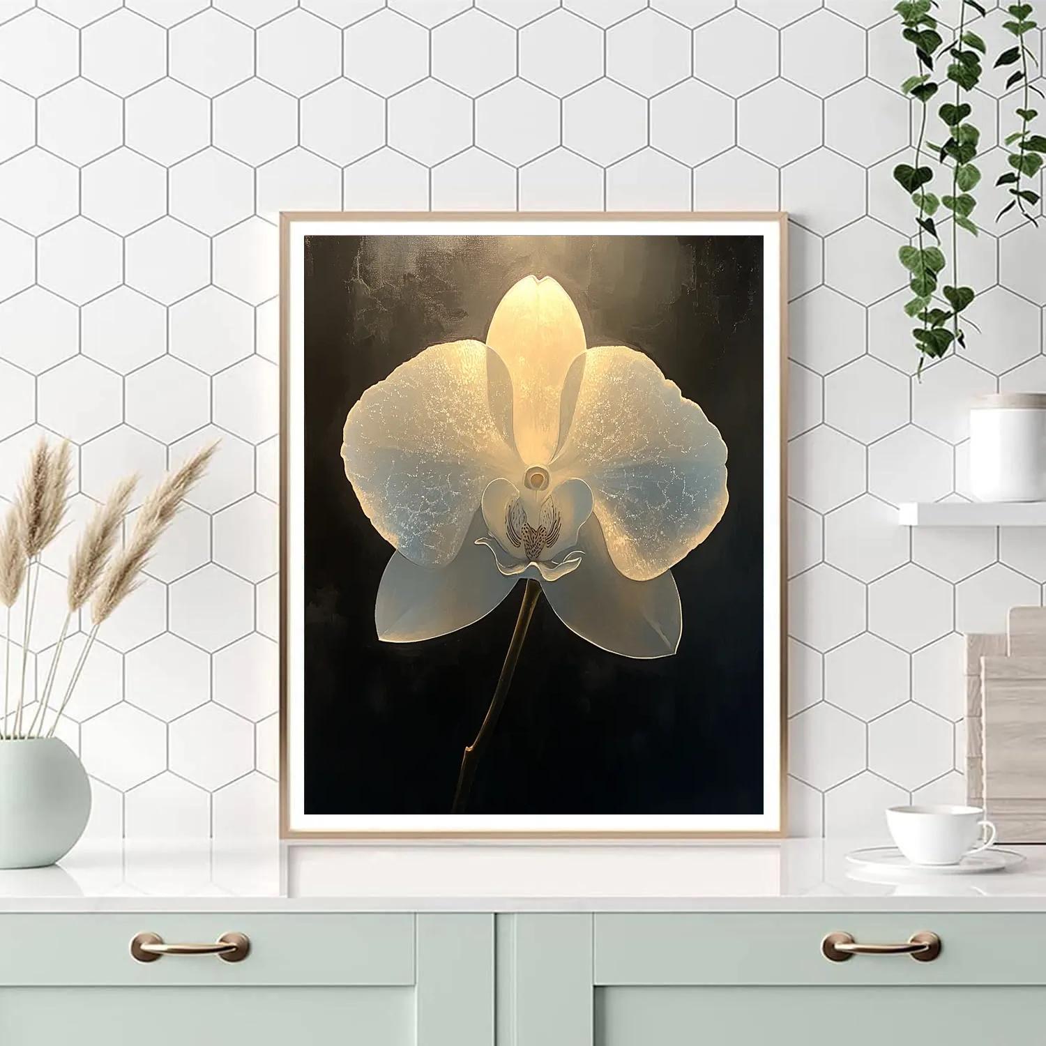 Caravaggio Inspired Orchid Shadow Play paint by number